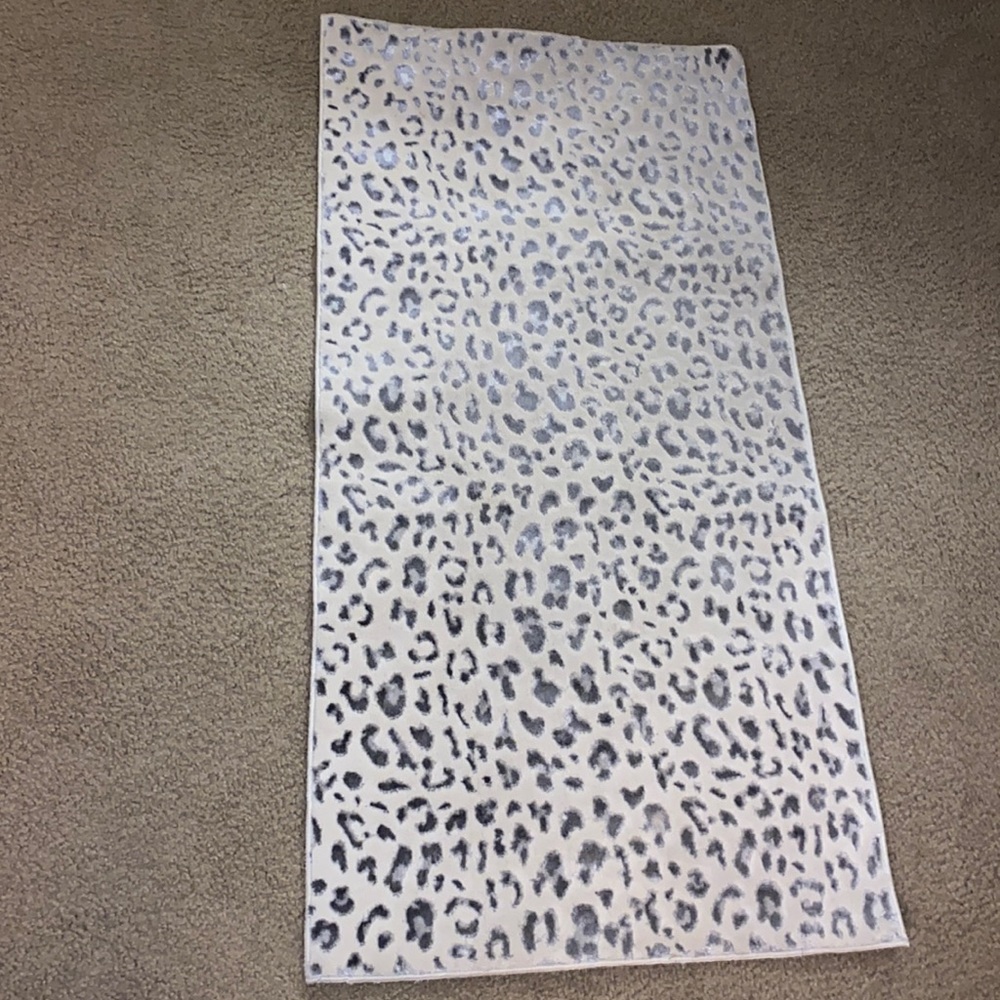 Leopard print rug